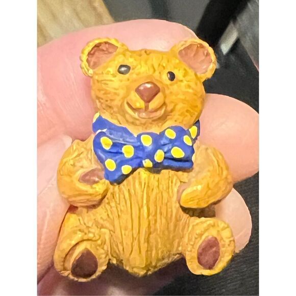 Vintage Stephen Frost Warwick Collectible Pewter Hand Painted Teddy Bear Thimble - Picture 3 of 6